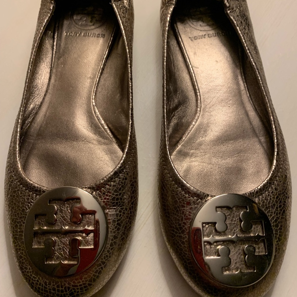 Tory Burch Metallic Flats